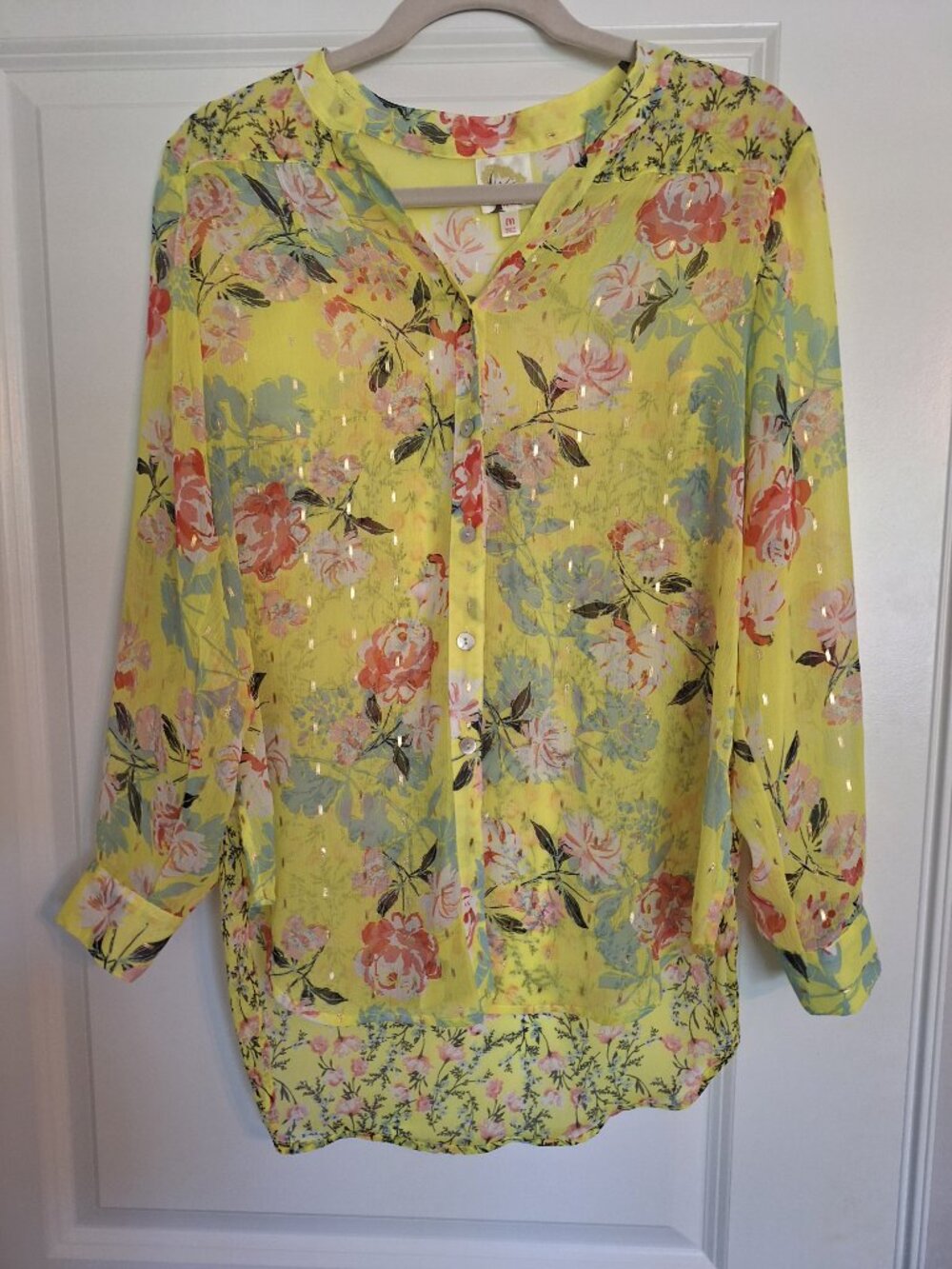 Fig and Flower Boho Sheer Top